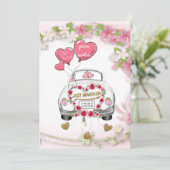 Invitación para boda con coche de novios 招待状 (スタンド正面)