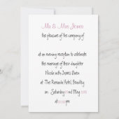 Invitación para boda con coche de novios 招待状 (裏面)