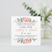 Invitación para Bodas Rosa Pastel 招待状 (スタンド正面)