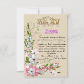 Invitación para fiesta de 15 años 招待状 (正面)