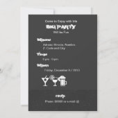 Invitación para personalizar Come to my Party 招待状 (裏面)