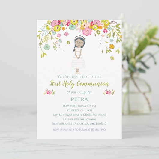 Invitación PETRA Primera Comunión 招待状 (スタンド正面)