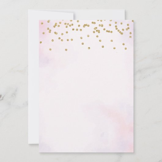 Invitación Pink Floral Baptism Invitation 招待状 (裏面)