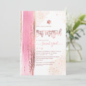 Invitación PixDezines Modern Abstract Tallit Bat M 招待状 (スタンド正面)