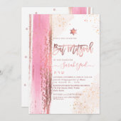 Invitación PixDezines Modern Abstract Tallit Bat M 招待状 (正面/裏面)
