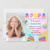 Invitación Pop It Niña 招待状 (正面)
