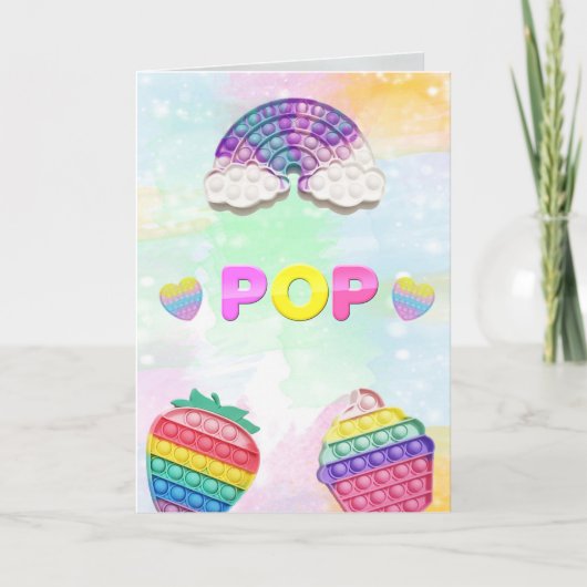 Invitación Pop It Niña 招待状 (正面)