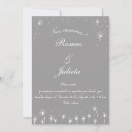 invitación pre-boda diente de león 招待状