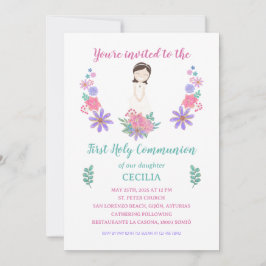 Invitación Primera Comunión CECILIA 招待状