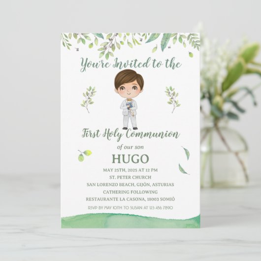 Invitación Primera Comunión HUGO 招待状 (スタンド正面)