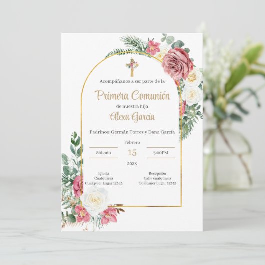 Invitación Primera Comunión Niña 招待状 (スタンド正面)