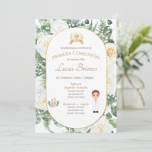 Invitación primera Comunión niño 招待状 (スタンド正面)