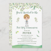 Invitación Primera Comunión PETER 招待状 (正面/裏面)