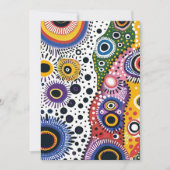 Invitación Psicodélica Retro. Invitación a fiesta 招待状 (正面)