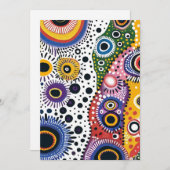 Invitación Psicodélica Retro. Invitación a fiesta 招待状 (正面/裏面)