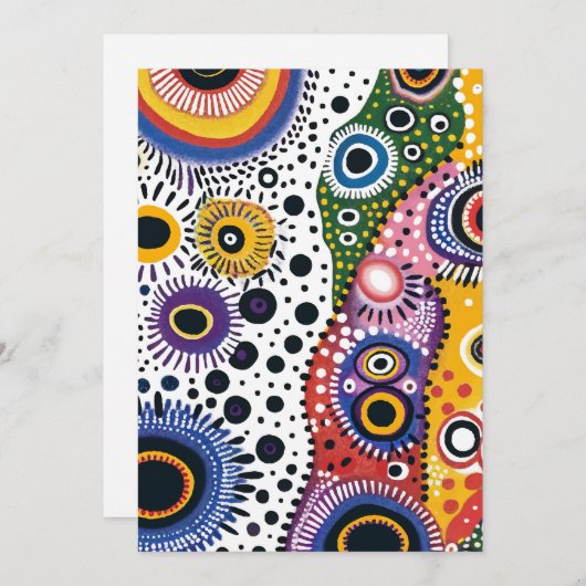Invitación Psicodélica Retro. Invitación a fiesta 招待状 (正面/裏面)
