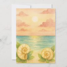 Invitación puesta de sol a la tarde 