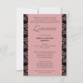 Invitación Quinceañera Foto Damasco Rosa Español ノートカード (裏面)