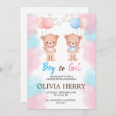 INVITACION REVELACION DE GENERO 招待状 (正面/裏面)