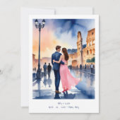 Invitación Rome Coliseum Colorful Cityscape Weddin 招待状 (正面)