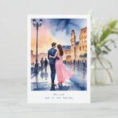 Invitación Rome Coliseum Colorful Cityscape Weddin 招待状 (スタンド正面)