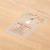 Invitación sobre acrílico PETRA Primera Comunión アクリル招待状 (レイダウン)