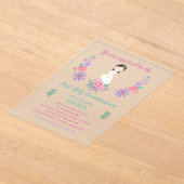 Invitación sobre acrílico Primera Comunión CECILIA アクリル招待状 (レイダウン)