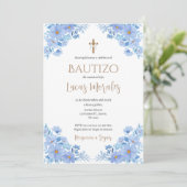 Invitación Spanish Baptism Boy invitation  招待状 (スタンド正面)
