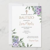 Invitación Spanish Baptism Boy invitation  招待状 (正面)