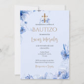 Invitación Spanish Baptism Boy invitation  招待状 (正面)