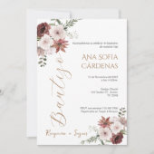 Invitación Spanish Baptism Girl invitation pink 招待状 (正面)