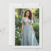 Invitación Spanish Quinceañera Romantic Eiffel Tow 招待状 (裏面)