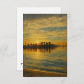 Invitación Sunset over a Mediterranean Harbour 招待状 (正面/裏面)