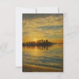 Invitación Sunset over a Mediterranean Harbour 招待状