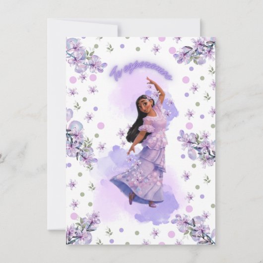 Invitación Template Isabella's Birthday Invitation 招待状 (裏面)