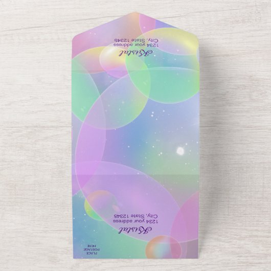 Invitación Todo En Uno - Cumpleaños - Editable オールインワン招待状 (外側)