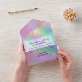 Invitación Todo En Uno - Cumpleaños - Editable オールインワン招待状