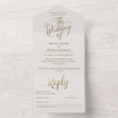 Invitación Todo En Uno Todo En Uno Boda Esmeralda オールインワン招待状 (内側)