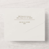 Invitación Todo En Uno Todo En Uno Boda Esmeralda オールインワン招待状 (裏面)