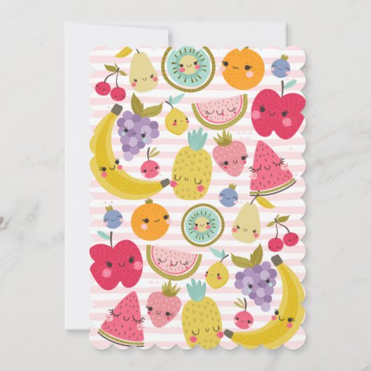 Invitación Tuttifrutti Birthday Invitation 招待状 (裏面)