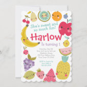 Invitación Tuttifrutti Birthday Invitation 招待状 (正面)