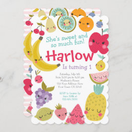 Invitación Tuttifrutti Birthday Invitation 招待状