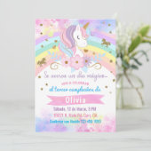 Invitación Unicorn head birthday invitation, Spani 招待状 (スタンド正面)