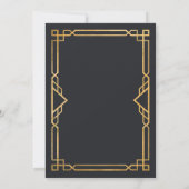 Invitación Vintage Art Deco Graduation Invitation 招待状 (裏面)