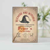 Invitación Wizard School Themed Birthday Party Inv 招待状 (スタンド正面)