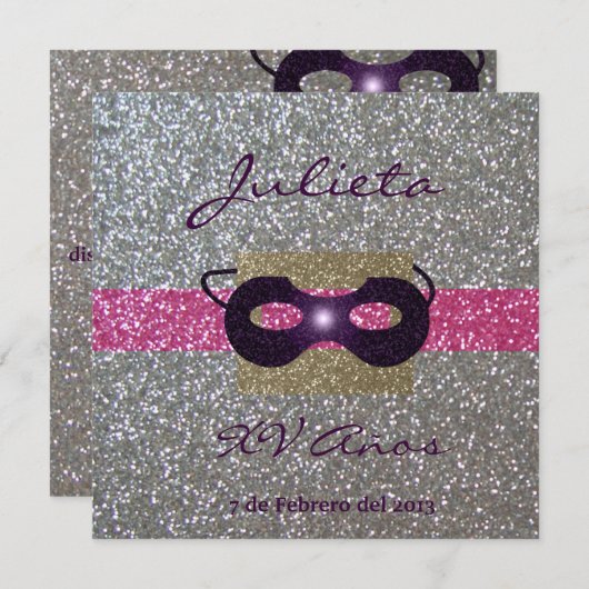 Invitación XV Años 招待状 (正面/裏面)