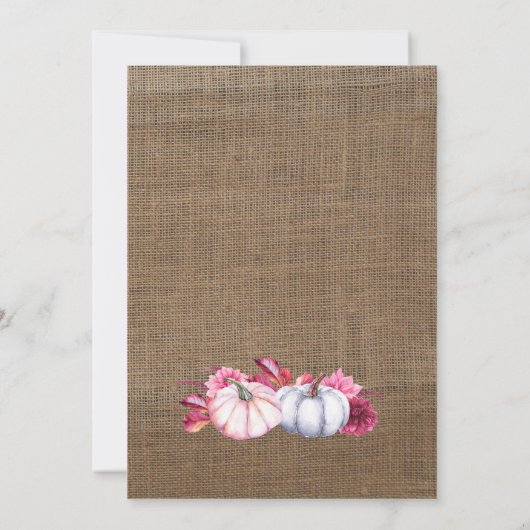 Invitaciones con calabazas, Bautizo y 1er cumple 招待状 (裏面)