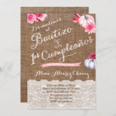 Invitaciones con calabazas, Bautizo y 1er cumple 招待状 (正面/裏面)