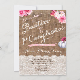 Invitaciones con calabazas, Bautizo y 1er cumple 招待状