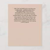 Invitaciones de Bodaスペインの予算結婚秋 チラシ (裏面)